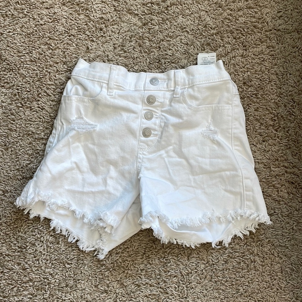 Abercrombie Kids 13/14 white denim shorts